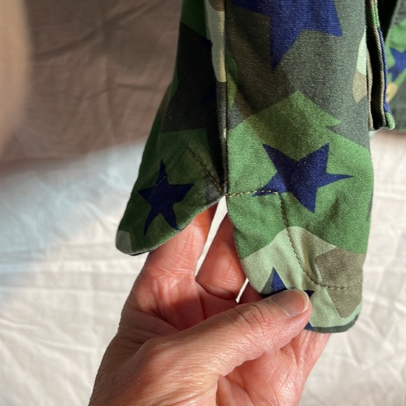 Boden Jacket Blazer 15 16 Year Star Design Button Front Army Girls - Picture 7 of 12